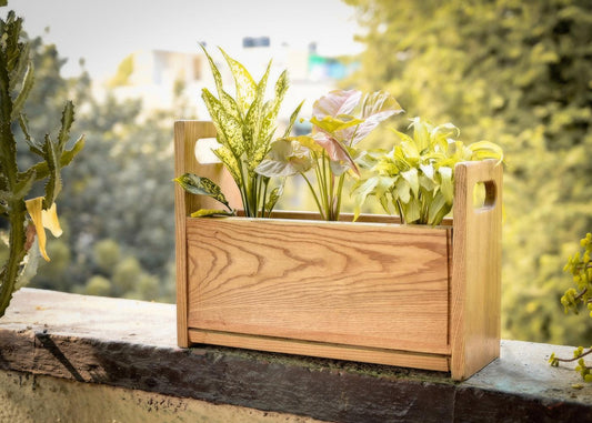 Planter Tray in Pine Wood | Natural Finish