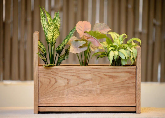 Planter Tray in Pine Wood | Natural Finish