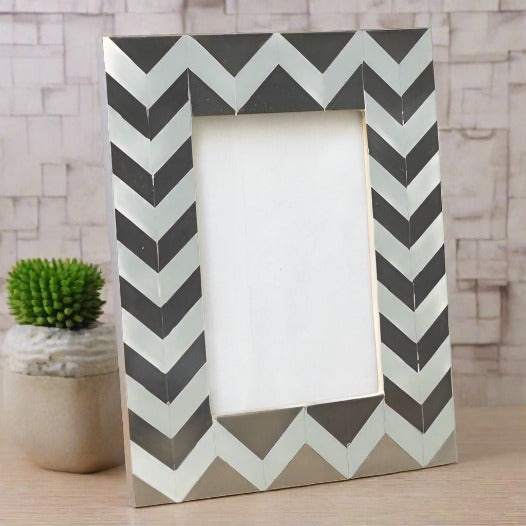 Chevron Design Wooden Photo Frame