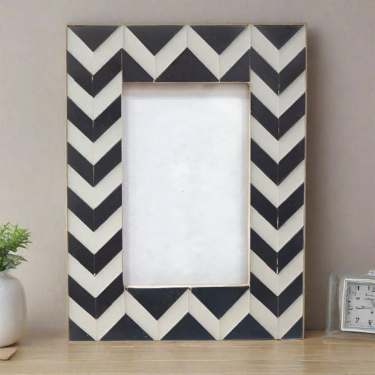 Chevron Design Wooden Photo Frame