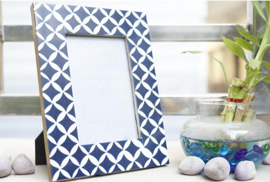 Wooden Blue Photo Frame