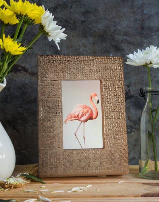 Rose Gold Metal Photo Frame