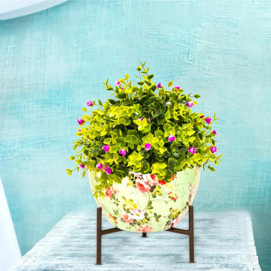 Green Floral Planter