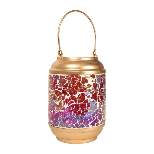 Gold & Red Mosaic Design Lantern