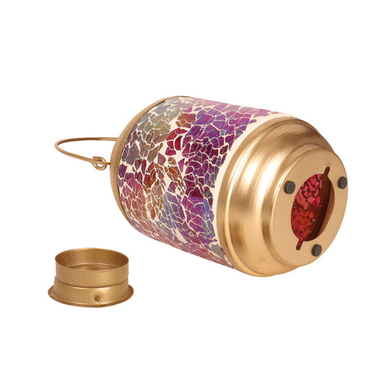 Gold & Red Mosaic Design Lantern