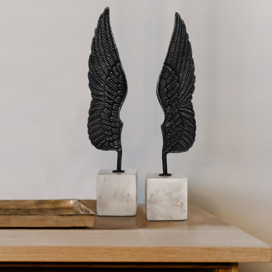 Wings Showpiece In Metal | Set Of 2