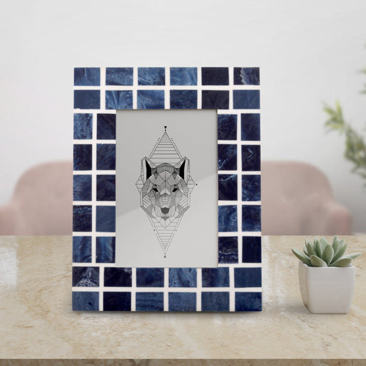 Blue Tiles Photo Frame