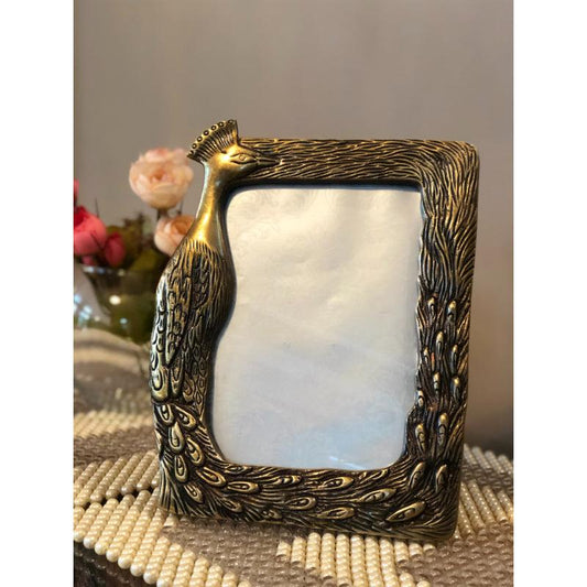 Peacock Photo Frame in Bronze Finish