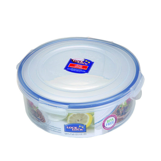 Round Nestable Plastic Airtight Food Storage Container With Leak Proof Lid | 1.2L, 1.9L, 3L