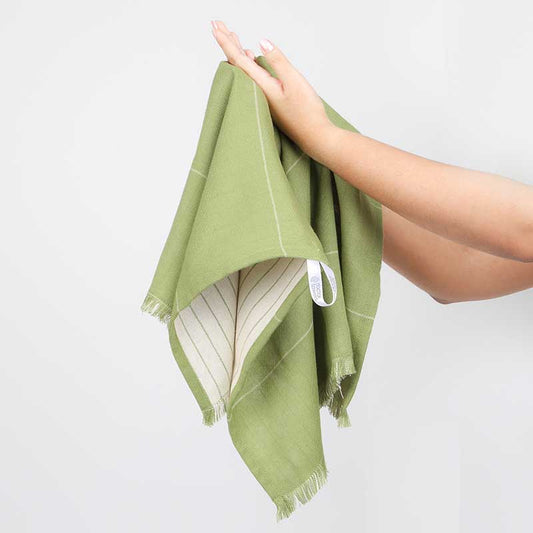 Aluvera Double Cloth Hand Towel  | Set of 2 | 18 x 24 Inches | Multiple Colors