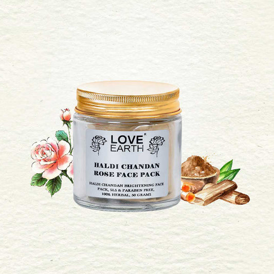 Love Earth Haldi Chandan Rose Face Pack - 50 gms