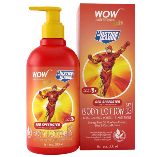 Wow Skin Science Kids Body Lotion - Red Speedster Flash Edition - 300 ml