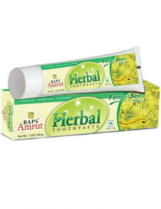 Baps Amrut Herbal Toothpaste Fennel Seed Flavour - 150 gms