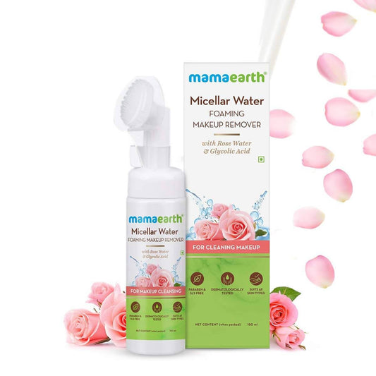 Mamaearth Micellar Water Foaming Makeup Remover For Cleaning Makeup - 150 ml