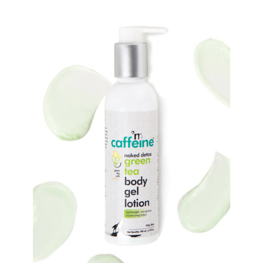 mCaffeine Green Tea Body Gel Lotion for Hydration | Best for Oily Skin | 200 ml