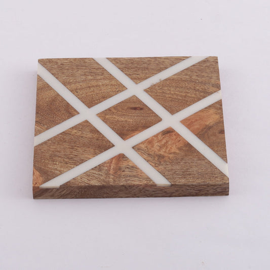 Crosscut Wooden Coaster| Set Of 4