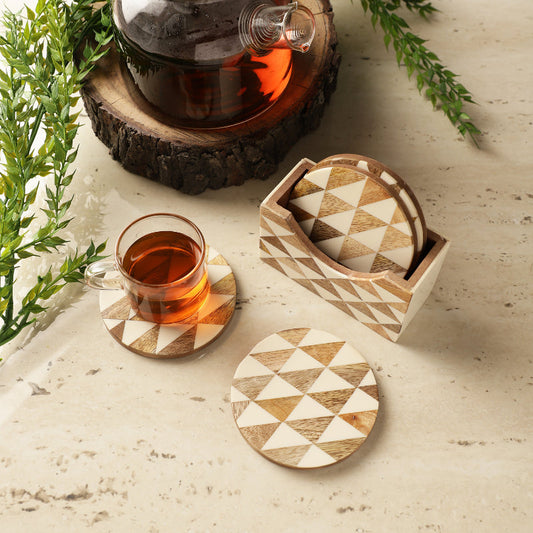 Wooden Trine Coaster | Set Of 4