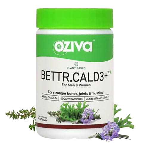 OZiva Plant Based Bettr.CalD3+ Capsules For Men And Women