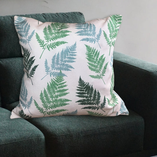 Leafy Off White Cushion Cover | Set of 2 | 18 x 18 Inches