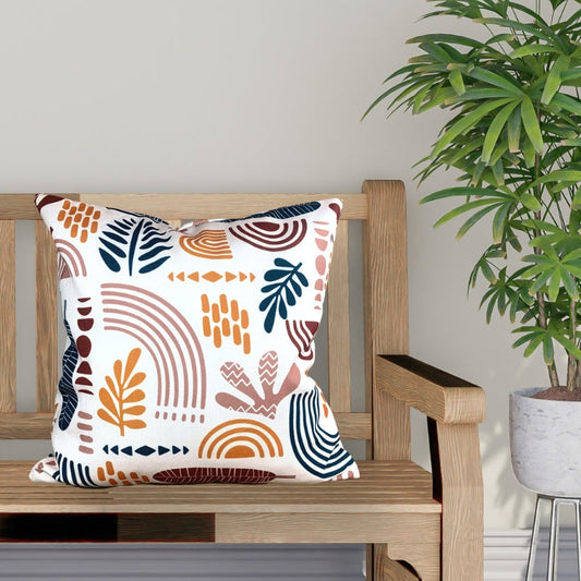 Abstract Floral Cushion Cover  | Set of 2 | 16 x 16 Inches