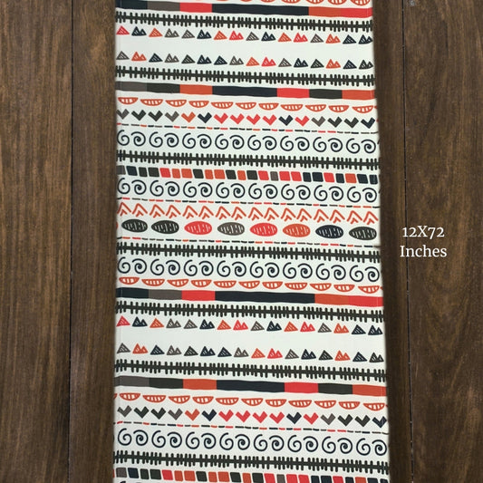 Bold and Colorful Table Runner | 12 x 72 Inches