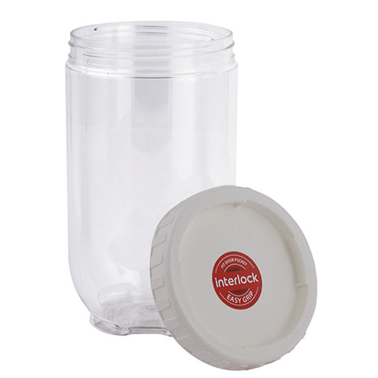 Interlock Round Refrigerator Food Storage Container With White Lid | Multiple Sizes