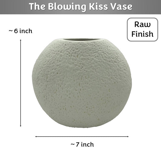 Blowing Kiss Face Vase | 6 inch | Multiple Colors