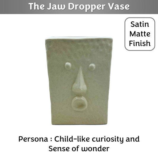 Jaw Dropper Ivory Face Vase | 7 inches | Multiple Colors