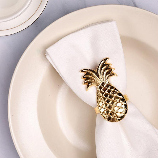 Pineapple Elegant Napkin Rings | Set of 4 , 6