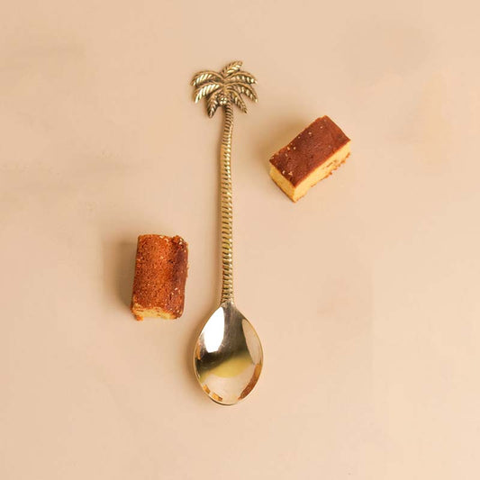 The Palms Tropical Design Brass Spoons | Set of 2