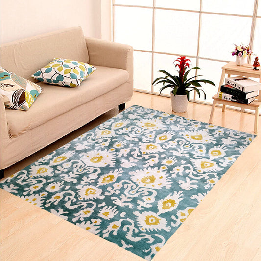 Ikkat Rug | Viscose | 8X5 ft