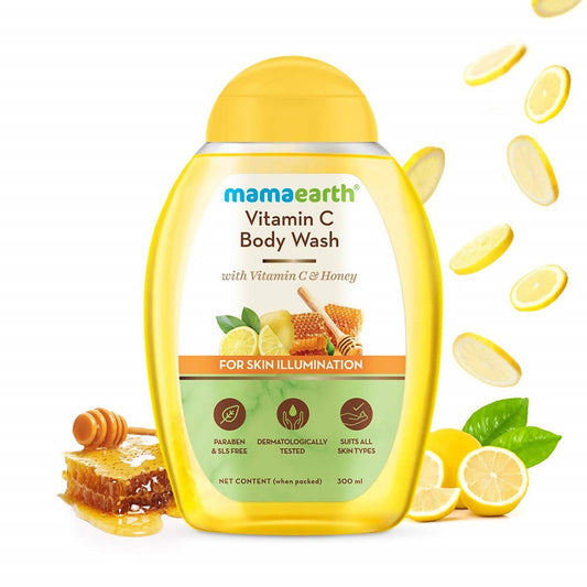 Mamaearth Vitamin C Body Wash with Vitamin C & Honey For Skin Illumination - 300ml