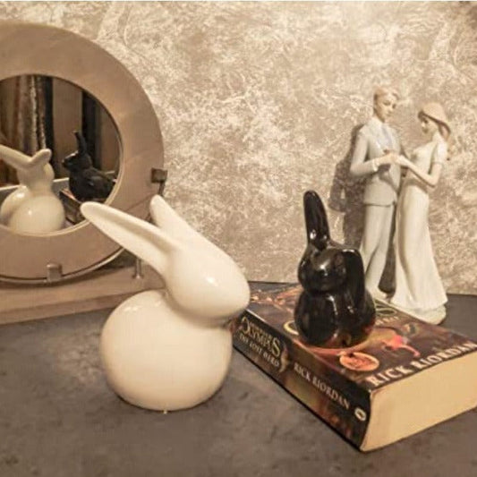 Lucky Bunny Family Ceramic Showpieces | Set of 2