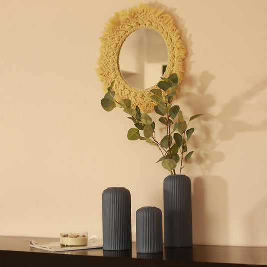 Modern Ceramic Flower Vase | Set Of 3 | Multiple Colors