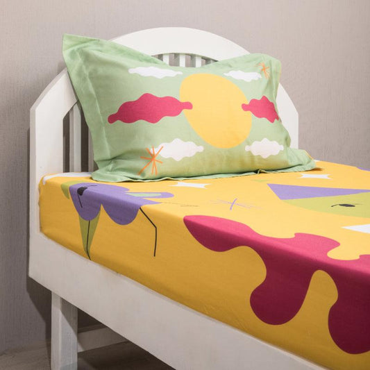 Vibrant Yellow Into the Unknown Bedding Set | Single Size