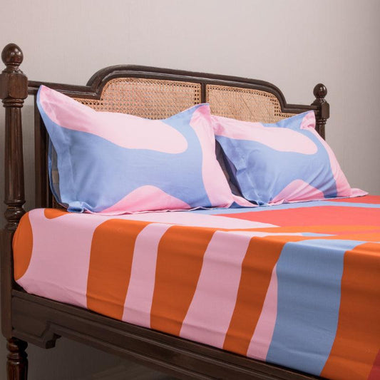 Red & Blue Matisse meets Memphis Bedding Set | King Size