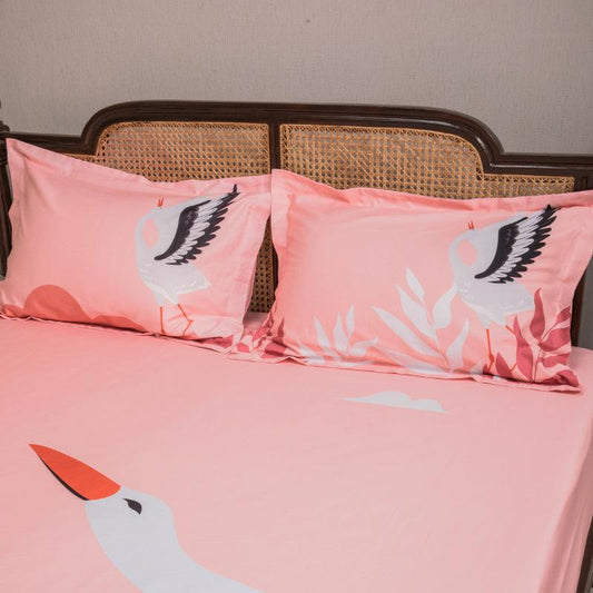 Pink The Stork's Journey Bedding Set | King Size