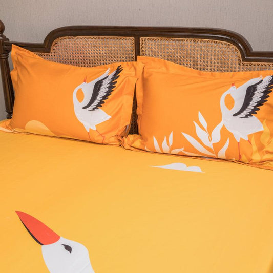 Yellow The Stork's Journey Bedding Set | King Size