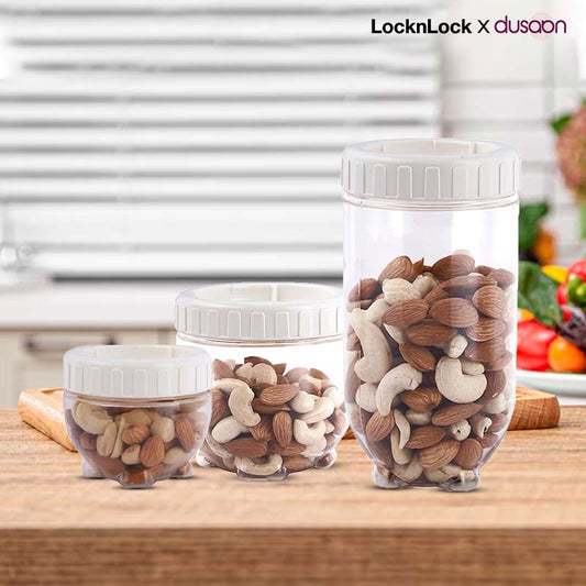 Interlock Round Refrigerator Food Storage Container With Lid | 150ml, 500ml | Set of 3