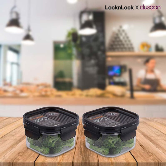 Square Bisfree Modular Food Storage Container | 260ml | Single, Set of 2