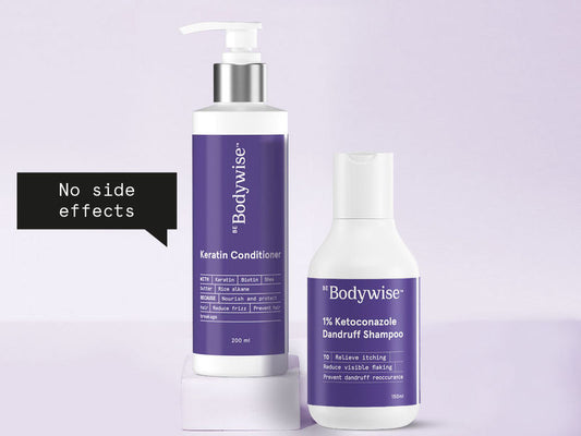 BeBodywise 1% Ketoconazole Dandruff Shampoo and Keratin Conditioner