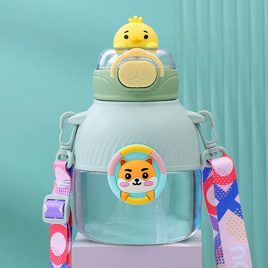 Green Cartoon Kids Sipper Bottle