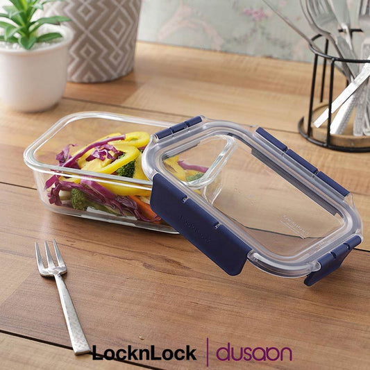 Rectangular Leak Proof Heat Resistant Glass Food Storage Container | 630ml, 1L, 1.6L, 2L