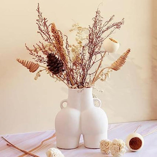 Ceramic Lady Bum Vase | Multiple Colors