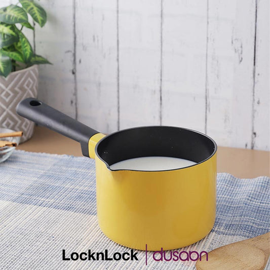 LocknLock Decore Milk Yellow Pan | For Gas Cooktop | 1.4 Litre