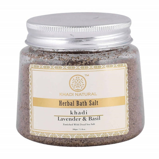 Khadi Natural Lavender & Basil Herbal Bath Salt - 200 gm