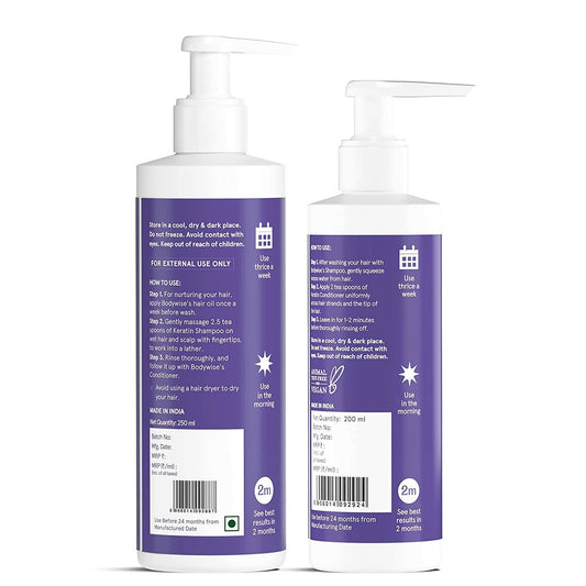 BeBodywise Keratin Shampoo -250ml and Conditioner-200ml