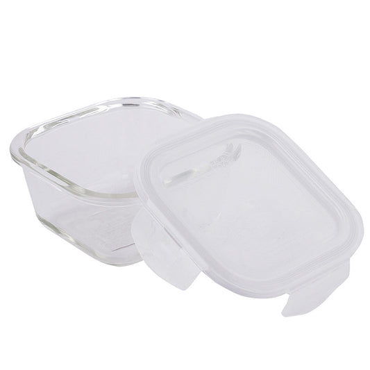 Euro Heat Resistance Glass Square Airtight Food Storage Container | 300ml