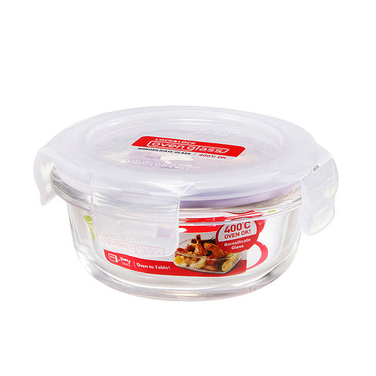 Oven Glass Round Airtight Food Storage Container | 130ml, 380ml, 650ml, 950ml