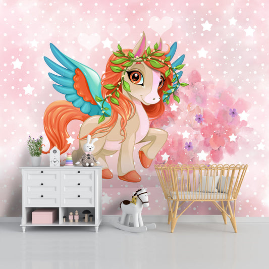 Unicorn Wallpaper for Girls Room Walls | Multiple Options